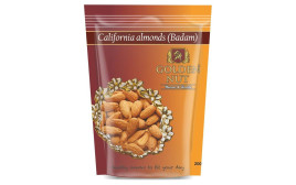 Golden Nut California Almonds (Badam)   Pack  200 grams